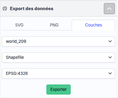 Export (couches géographiques)