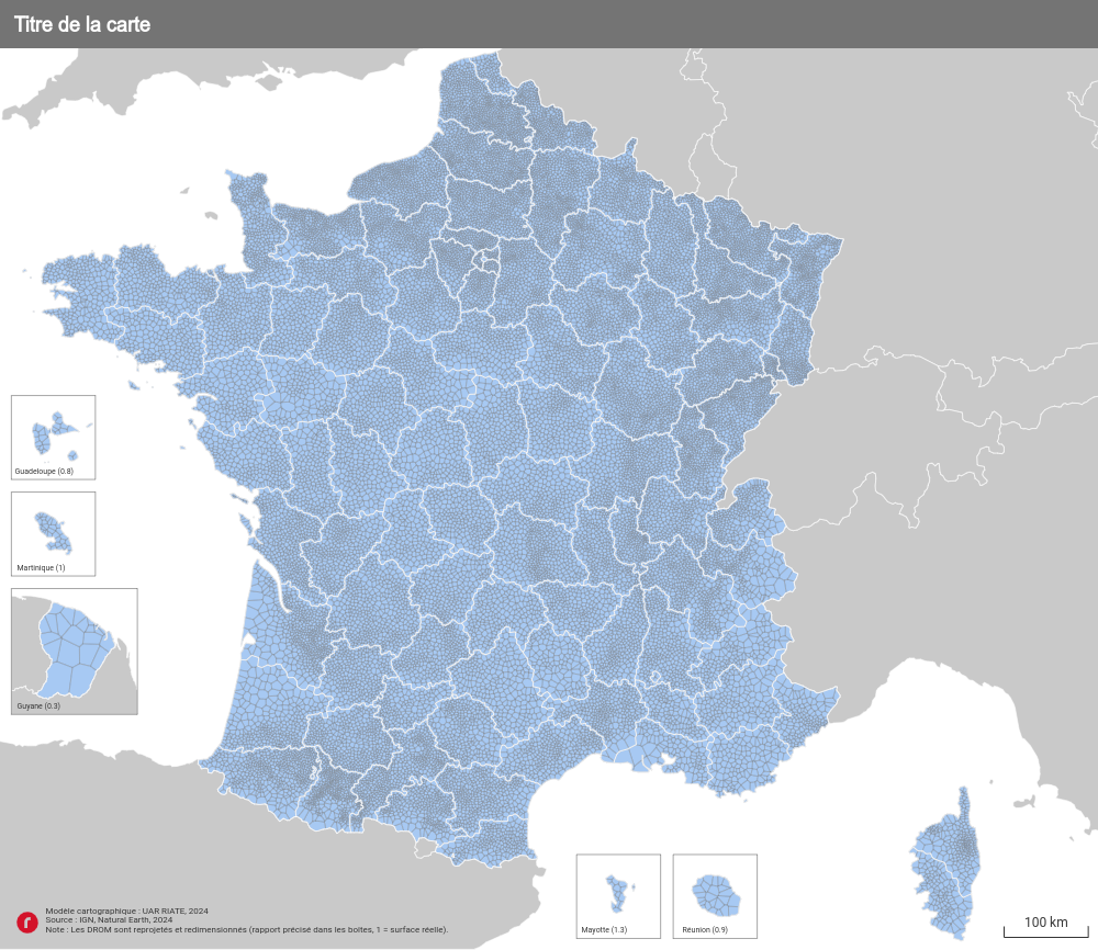 Cartographic template for France