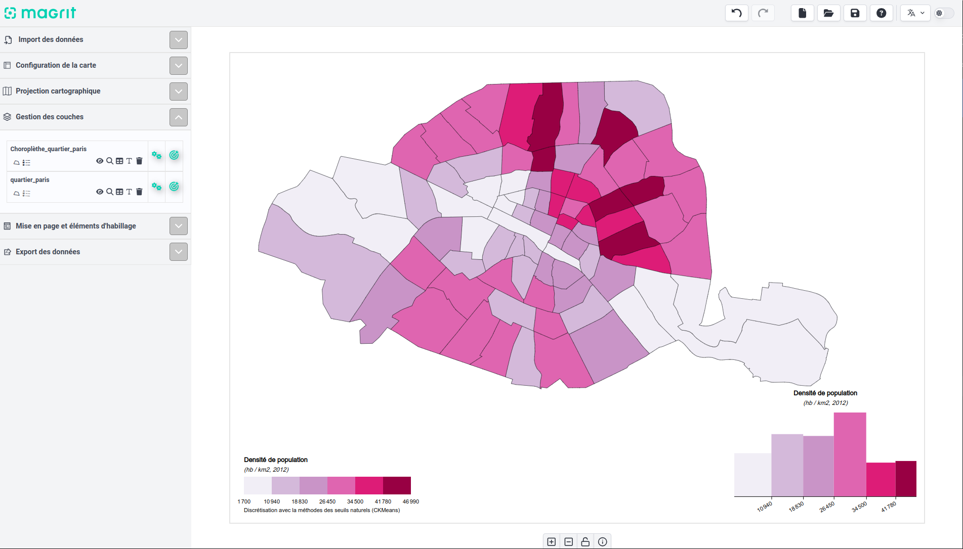 Overview of the interface